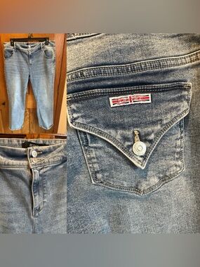 Hudson Los Angeles Light Wash Blue Straight Leg Ankle Jeans Women's Size 16/36